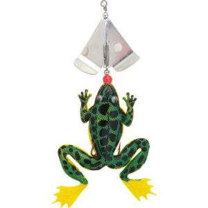 FLADEN Frosch mit Spinnerblatt 13cm 15g Chartreuse/schwarz