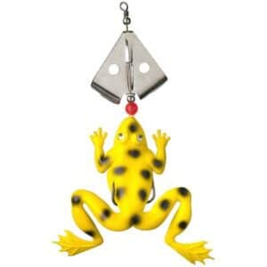 FLADEN Frosch mit Spinnerblatt 13cm 15g hot gelb