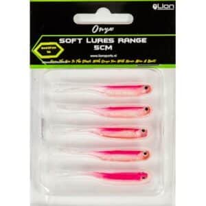 Lion Sports Onyx Natural 5 cm Gummiköder Pink