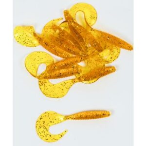 Lion Sports Onyx Curly Tail Wurm 7 0mm 2 g Amber glitter