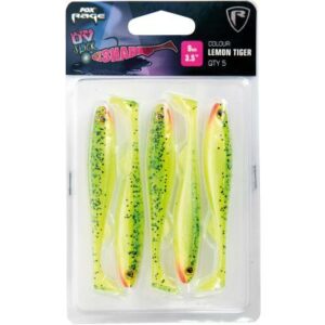 Fox Rage Slick Shad Ultra UV 9cm 3.5" Lemontiger x 5