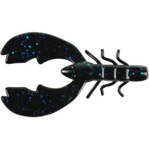 Berkley PowerBait Chigger Craw Black Blue Fleck 8cm 10Stk.