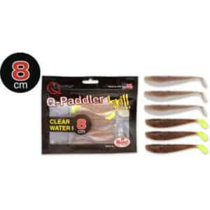 8cm Q-Paddler Power Packs Clear Water 3x wakasagi 3x brown shiner Krill