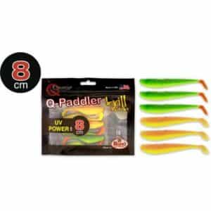 8cm Q-Paddler Power Packs UV 3x hot shad 3x desert sunset Krill