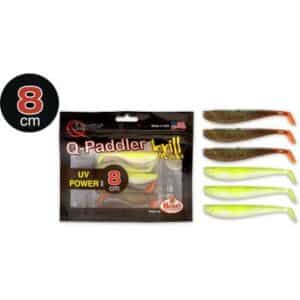 8cm Q-Paddler Power Packs UV 3x magic motoroil 3x citrus shad Krill