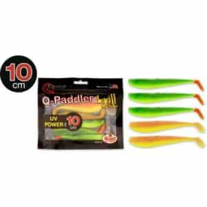 10cm Q-Paddler Power Packs UV 3x hot shad + 2x desert sunset Krill