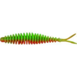 Magic Trout T-Worm 1g V-Tail neon grün/orange Käse 6
