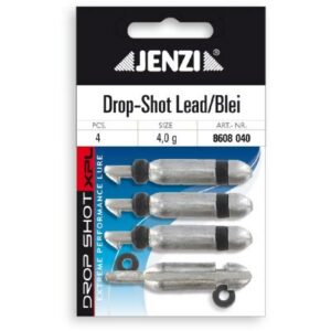 JENZI Drop-Shot Lead/Blei zum Befestigen am Hakenschenkel Anzahl 4 4