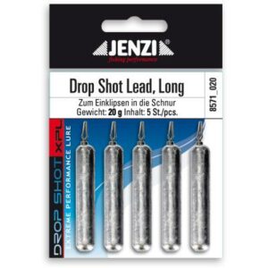 JENZI Drop-Shot Blei long mit Spezial-Wirbel SB-Verpackt Anzahl 10 3
