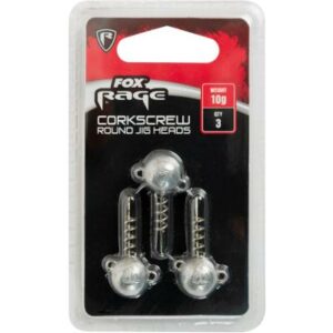 Fox Rage Corkscrew round jig heads 10g x 3pc