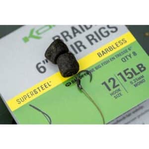 Korum Big Fish Braided Hair Rigs 6" Size 10 Barbed