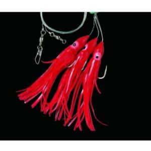 DEGA Dorsch-Vorfach (Octopus) 3 Haken B-Japan-Rot