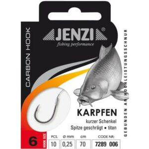 JENZI Karpfenhaken Gebunden Größe 6 0