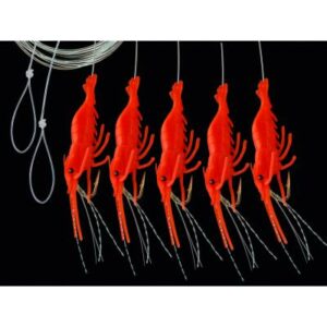 DEGA Shrimp Vorfach 5 arms red/org.