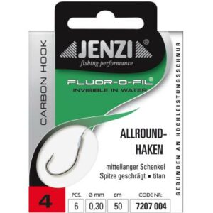 JENZI Allroundhaken Gebunden an Fluor Carbon Gr.4 0