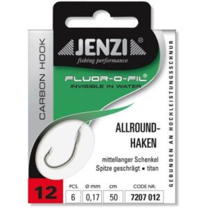 JENZI Allroundhaken Gebunden an Fluor Carbon Gr.12 0