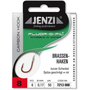 JENZI Brassenhaken Gebunden an Fluor Carbon Gr.8 0