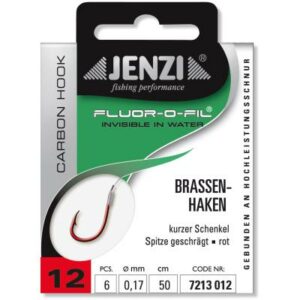 JENZI Brassenhaken Gebunden an Fluor Carbon Gr.12 0