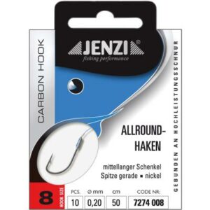 JENZI Allroundhaken Gebunden Farbe Nickel Gr.8 0