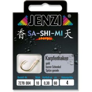 JENZI Karpfenhaken SA-SHI-MI Gebunden Gr.4 0