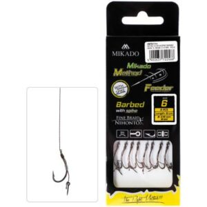 Method Feeder Rig mit Nadel Braid Maruseigo Haken Gr. 10/0.12mm/10cm 8St