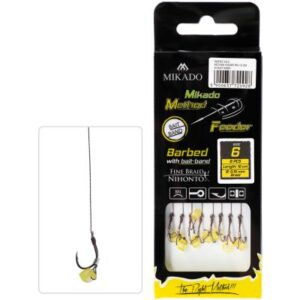 Method Feeder Rig mit Gummi Braid Chinu - Haken Gr. 10/0.12mm/10cm - 8St