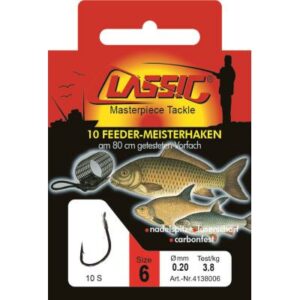 Paladin Classic Feederhaken gebunden gunsmoke 80cm Gr 6 SB10