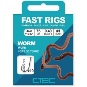 Ctec Fast Rigs Worm Baithold. 75cm #10-0.22Mm