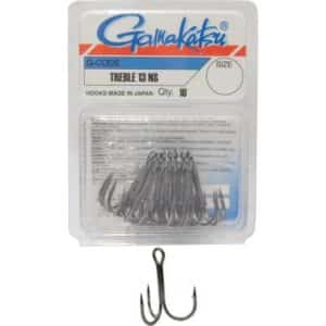 GAMAKATSU HOOK TREBLE 13NS Gr. 10 Drilling schwarz