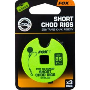 FOX Edge Armapoint stiff rig beaked Chod rigs x 3 25b sz8 SHORT Barbless