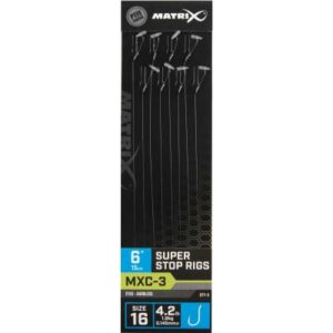 Matrix Mxc-3 Size 16 Barbless 0.145mm 6" 15cm Super Stop 8Pcs