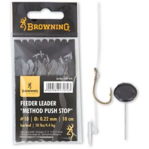 10 Feeder Leader Method Push Stop bronze 10lbs