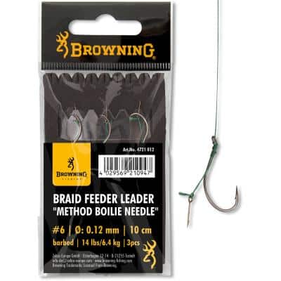 8 Braid Feeder Leader Method Boilie Needle bronze 6