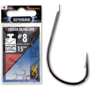 Browning Haken lose #8 Sphere Feeder Ultra Lite black nickel 15 Stk.