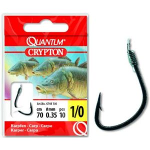 Quantum #1/0 Crypton Karpfen Vorfachhaken schwarz 0