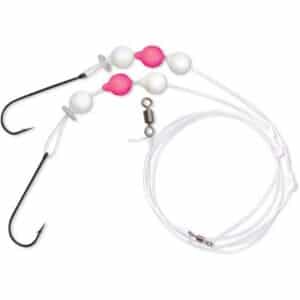 Plattfisch Vorfach 1 Flatty Wishbone Rig weiß/pink 14kg 0