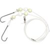 Plattfisch Vorfach 1 Flatty Wishbone Rig glow-white 14kg 0