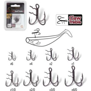 Quantum Claw Treble Hooks 6 mat finish 5Stück