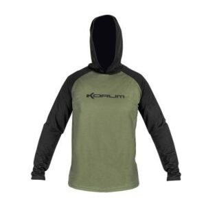Korum Dri-Active Hooded Longsleeve T-Shirt - M