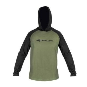 Korum Dri-Active Hooded Longsleeve T-Shirt - L