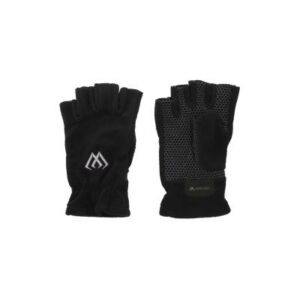 Mikado Fleece Gloves - Half Finger Size Xl - Black And Gray .
