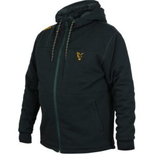 Fox collection Black Orange Sherpa hoodie - M