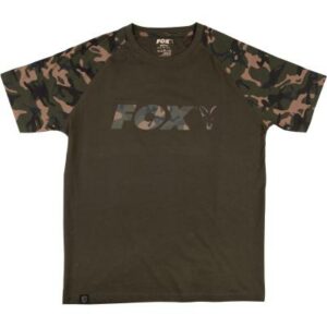 Fox Raglan Khaki / Camo sleeve T - S