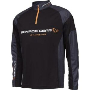 Savage Gear Tournament Gear Shirt 1/2 Zip M Black Ink