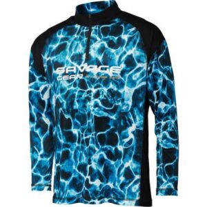 Savage Gear Marine Uv Long Sleeve Tee M Sea Blue