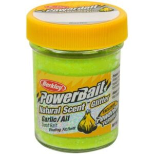 Berkley Natural Scent Trout Bait glitter Garlic Chartreuse