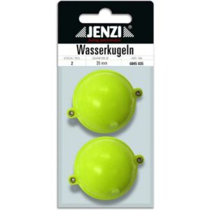 JENZI Wasserkugel rund mit 2 Metallösen gelb 35mm