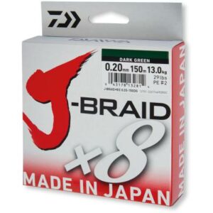 Daiwa J-Braid X8 dark green 0.20mm 13.0kg 150m