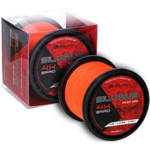 Mikado Silurus 4 X Braid - 0.35mm/33.40Kg/600M - Fluo Orange