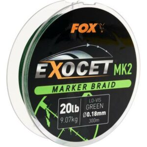 FOX Exocet MK2 Marker Braid 0.18mm / 20lb X 300m green